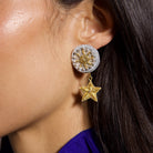 Fairytale Collection - Hand Embroidered Coin Earrings 