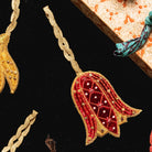 Fairytale Collection - Hand Embroidered Garnet Bellflower Christmas Hanging Decoration