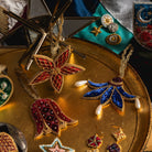 Fairytale Collection - Hand Embroidered Goldwork Christmas Hanging Decorations