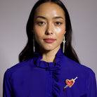 Fairytale Collection - Hand Embroidered Goldwork Dagger Earrings