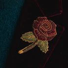 Fairytale Collection - Hand Embroidered Lady Lock Rose Brooch