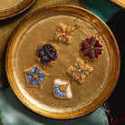 Fairytale Collection - Hand Embroidered Trellis Charm Earrings