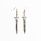 Fairytale Collection - Hand Embroidered Goldwork Dagger Earrings