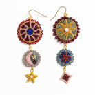 Fairytale Collection - Hand Embroidered Circus Charm Earrings 