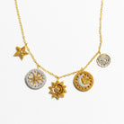 Fairy Tale Collection - Hand Embroidered Coin Charm Necklace 