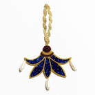 Fairytale Collection - Hand Embroidered Lapis Harlequin Christmas Hanging Decoration