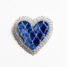 Fairytale Collection - Hand Embroidered Chainmail Heart Brooch