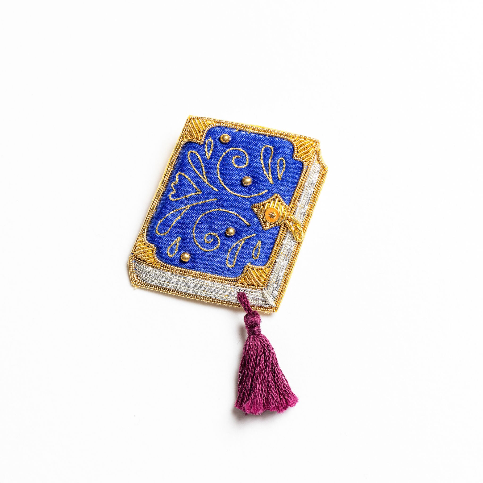 Fairytale Collection - Hand Embroidered Blue Opus Brooch