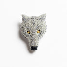 Fairytale Collection - Hand Embroidered Goldwork Wolf Brooch