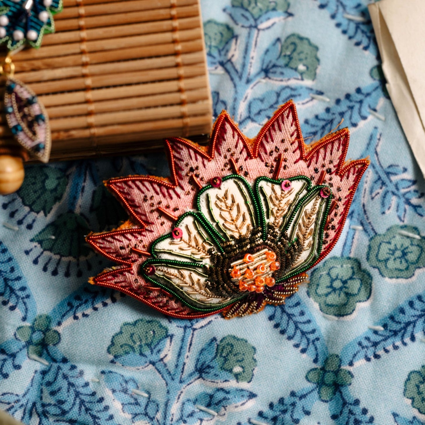 Floral Anthology Collection - Benaras Rose Brooch
