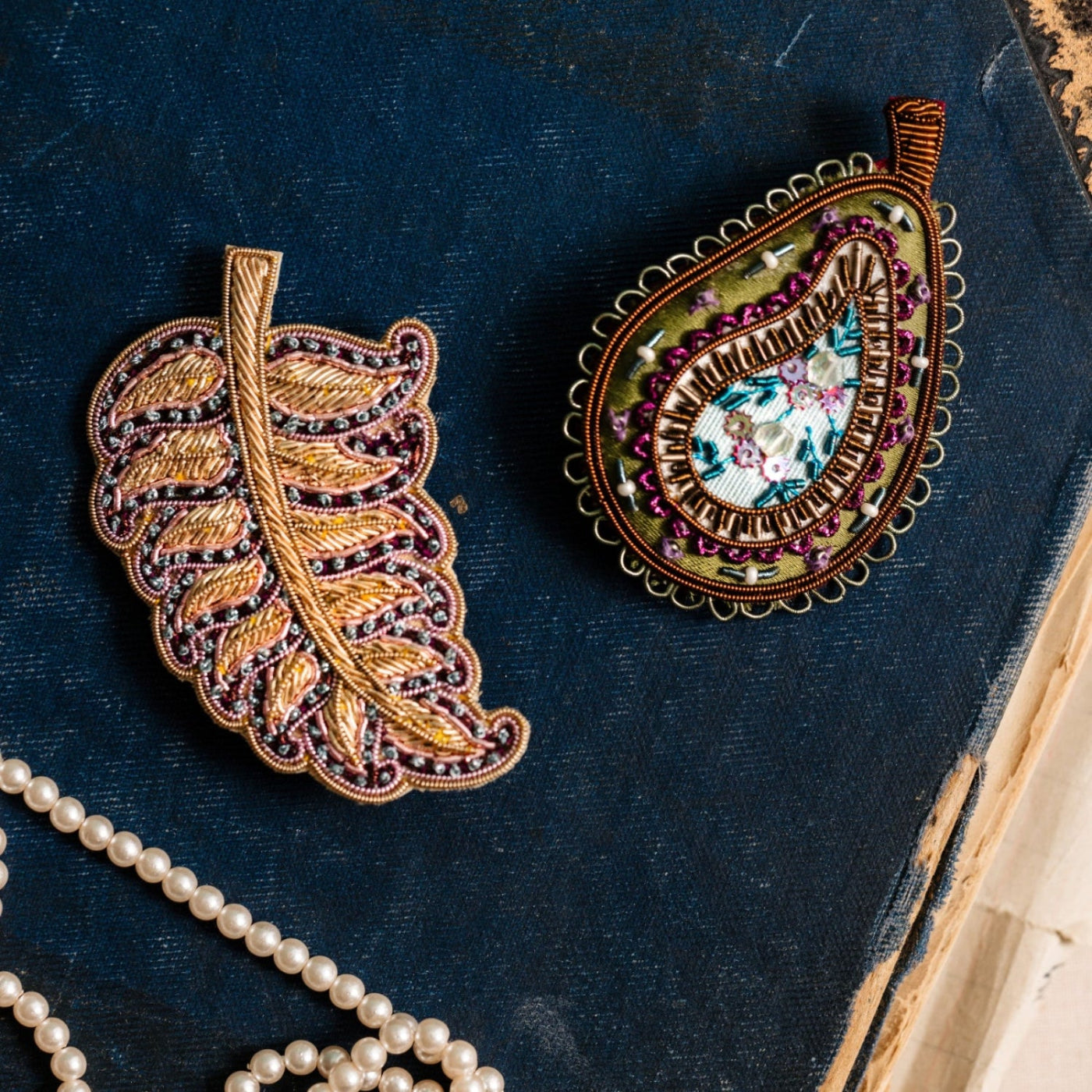 Floral Anthology Collection - Hand Embroidered Brooches