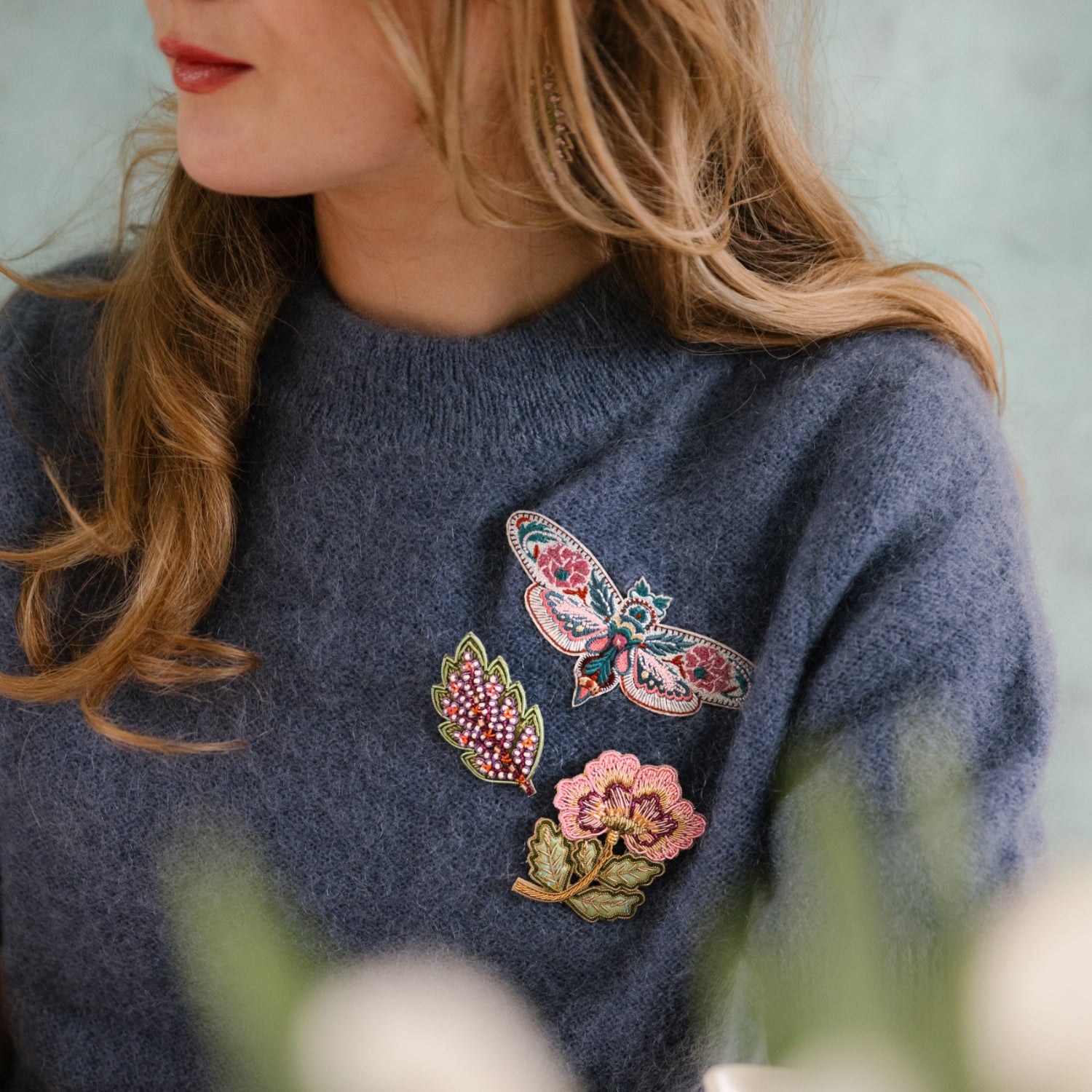 Floral Anthology Collection - Machine and Hand Embroidered Accessories