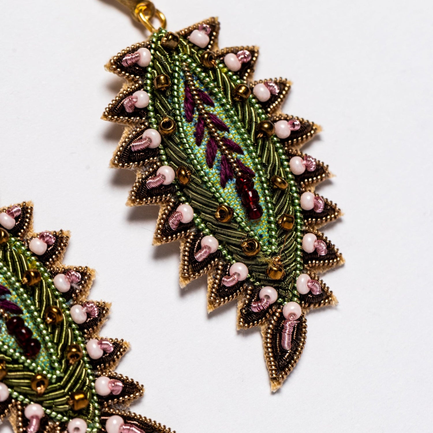 Floral Anthology Collection - Ornamental Leaf Earrings
