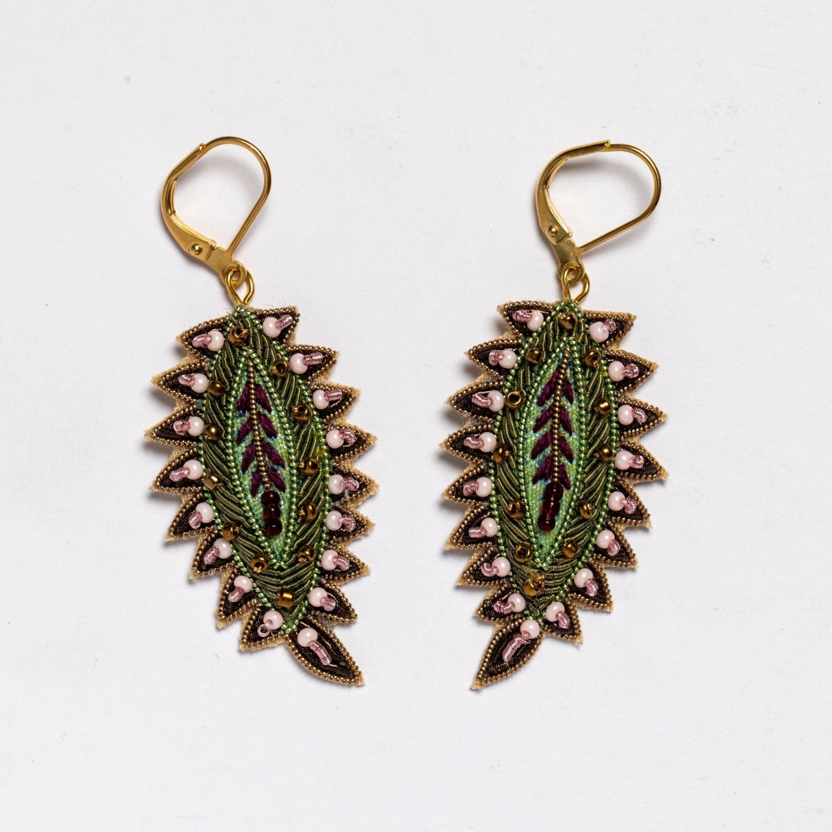 Floral Anthology Collection - Ornamental Leaf Earrings