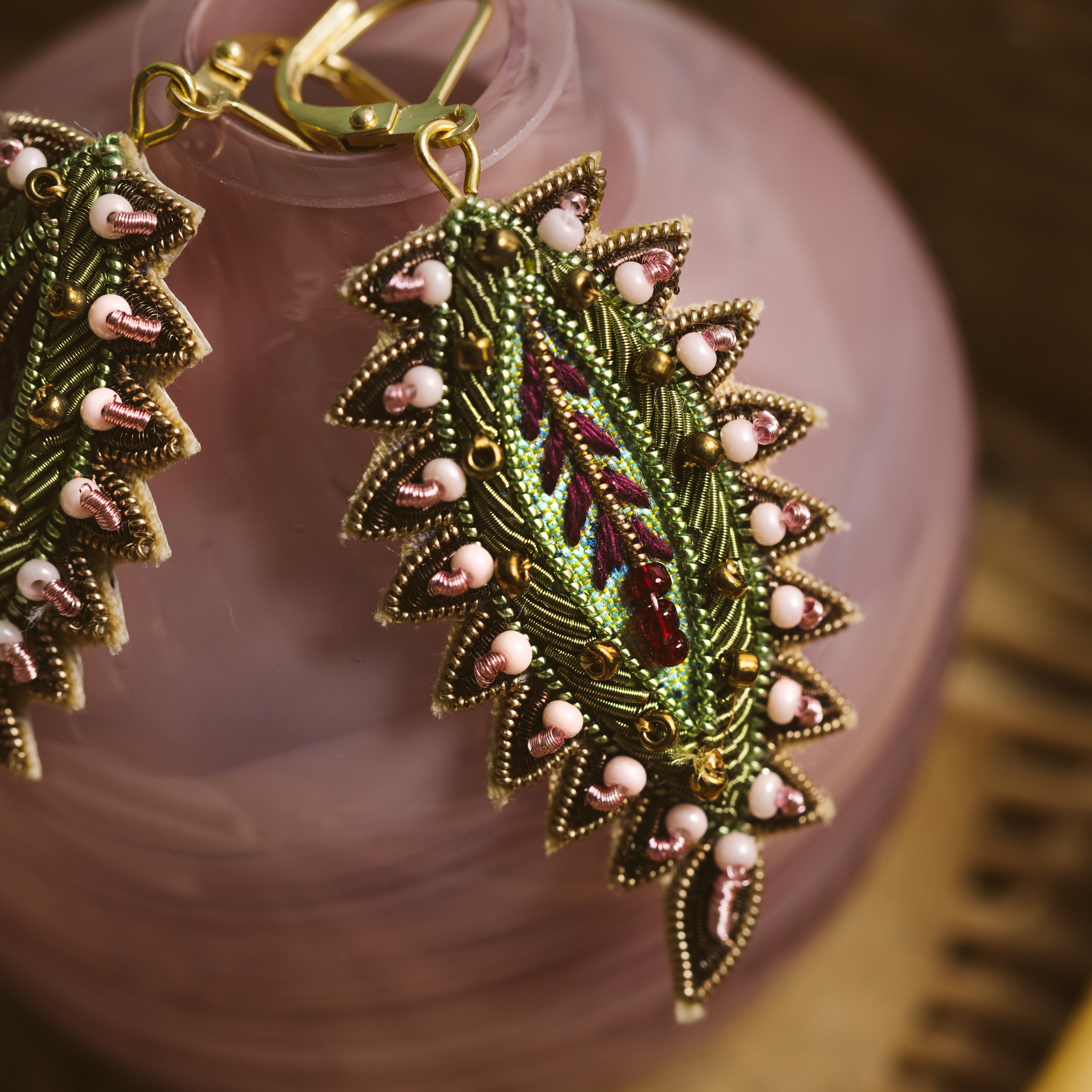 Floral Anthology Collection - Ornamental Leaf Earrings