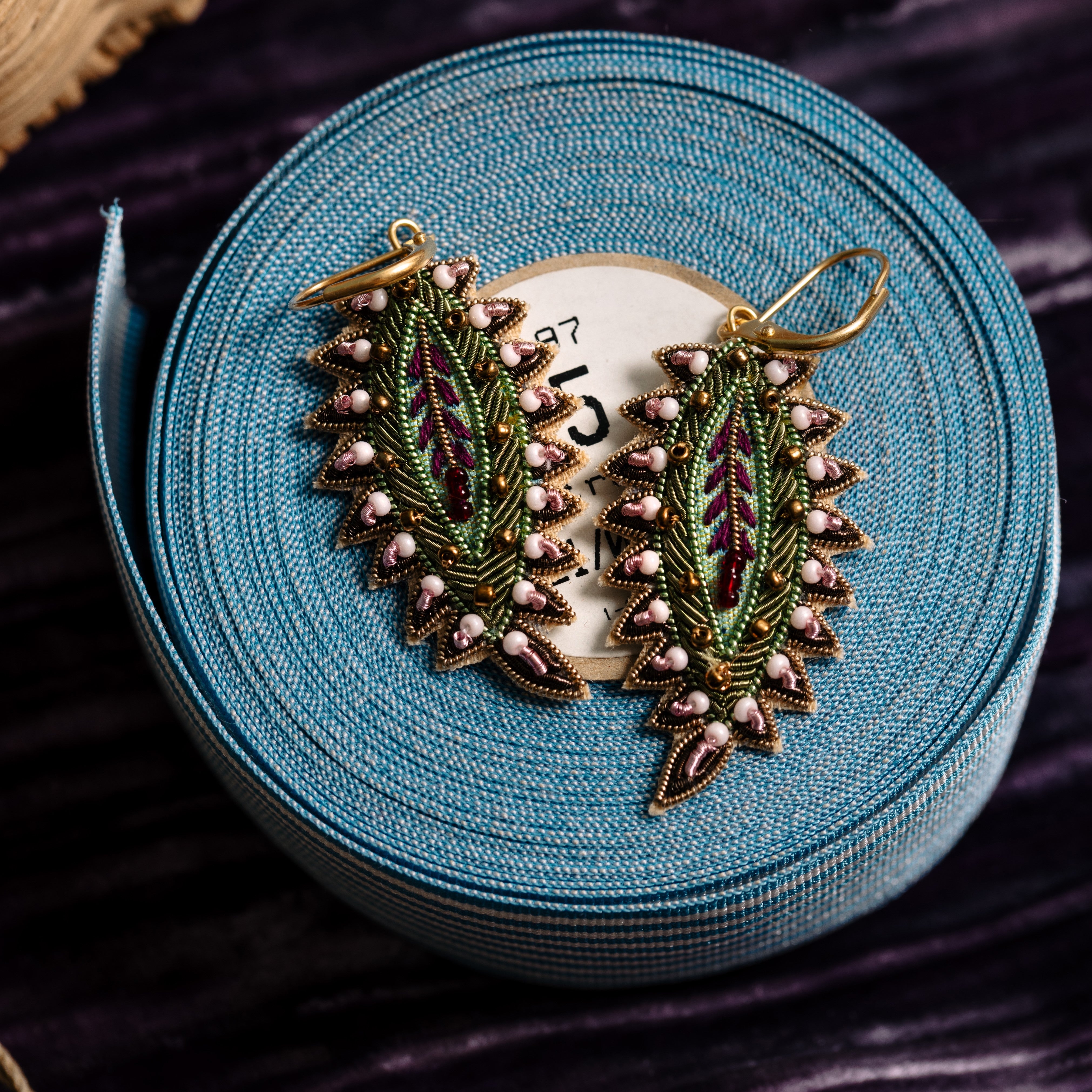 Floral Anthology Collection - Ornamental Leaf Earrings
