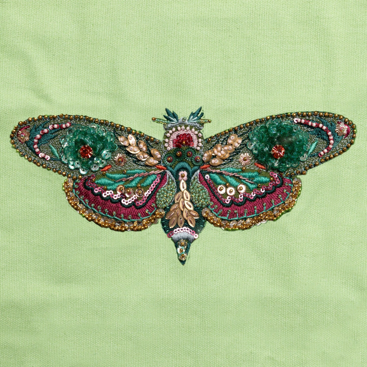 Floral Anthology Collection - Ornamental Moth Embroidery Kit