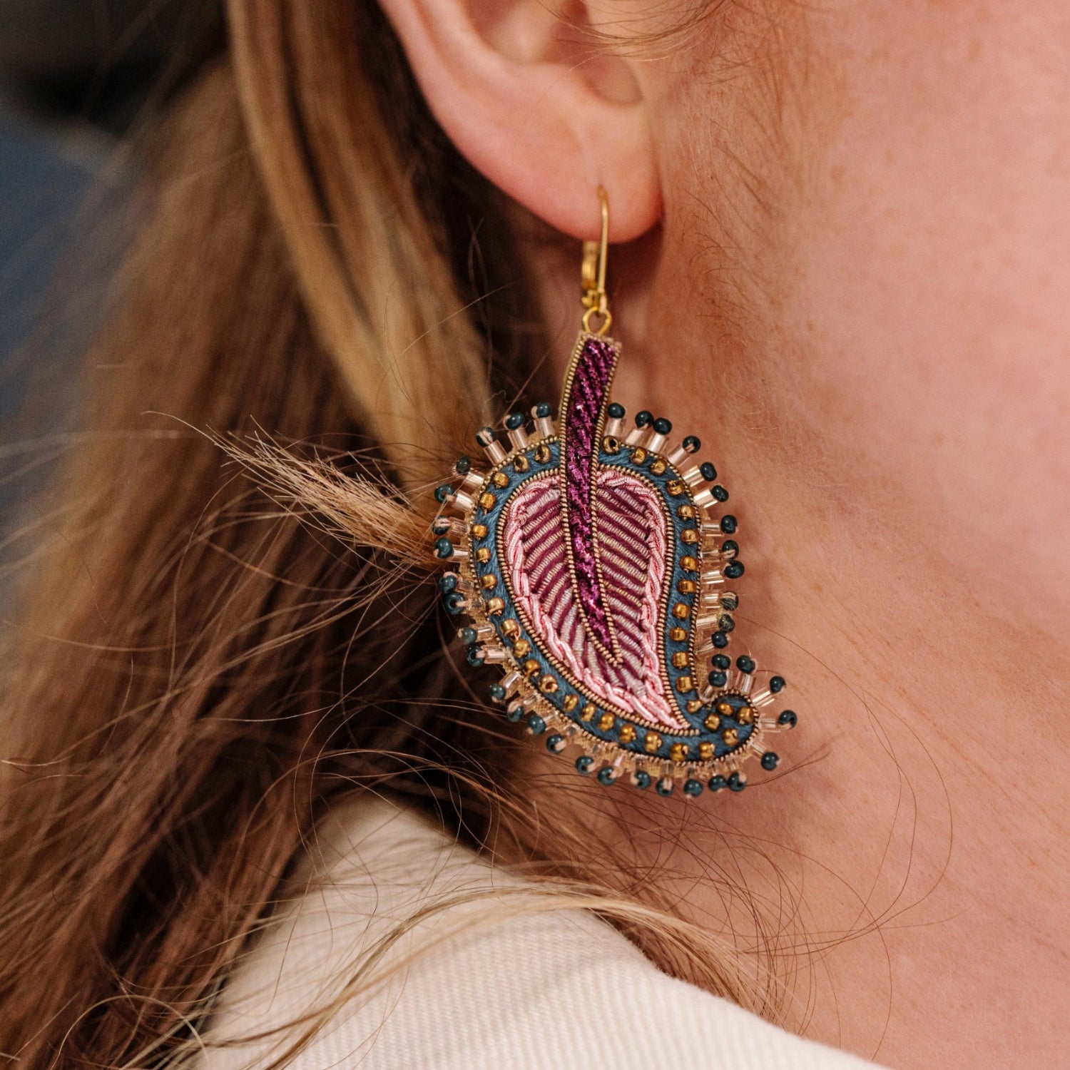 Floral Anthology Collection - Paisley Leaf Earrings