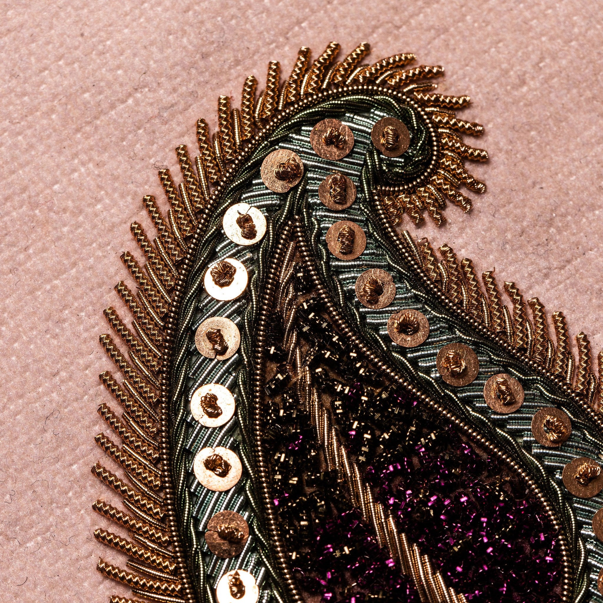 Floral Anthology Collection - Paisley Leaf Goldwork Embroidery Kit