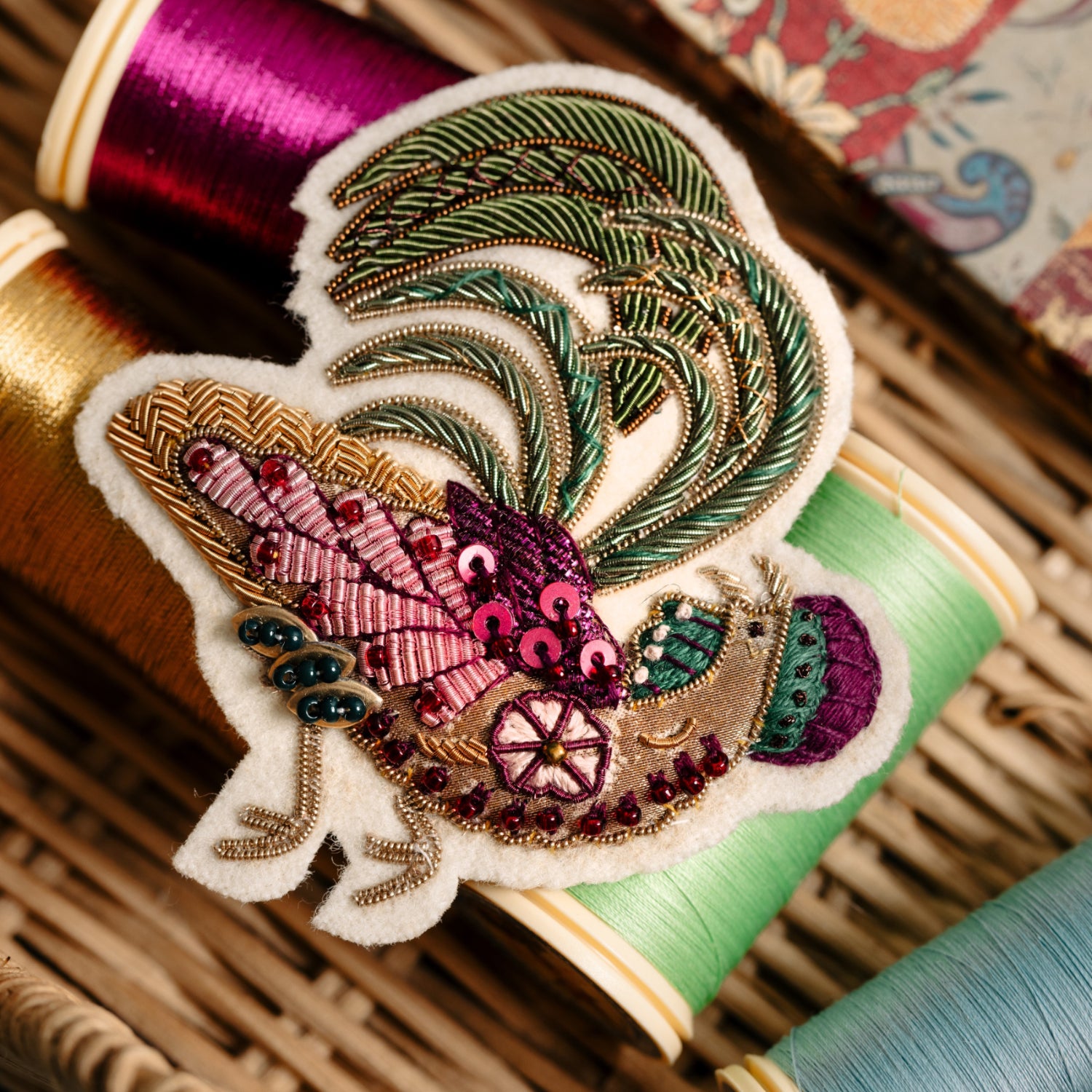 Floral Anthology Collection - The Cockerel Brooch 