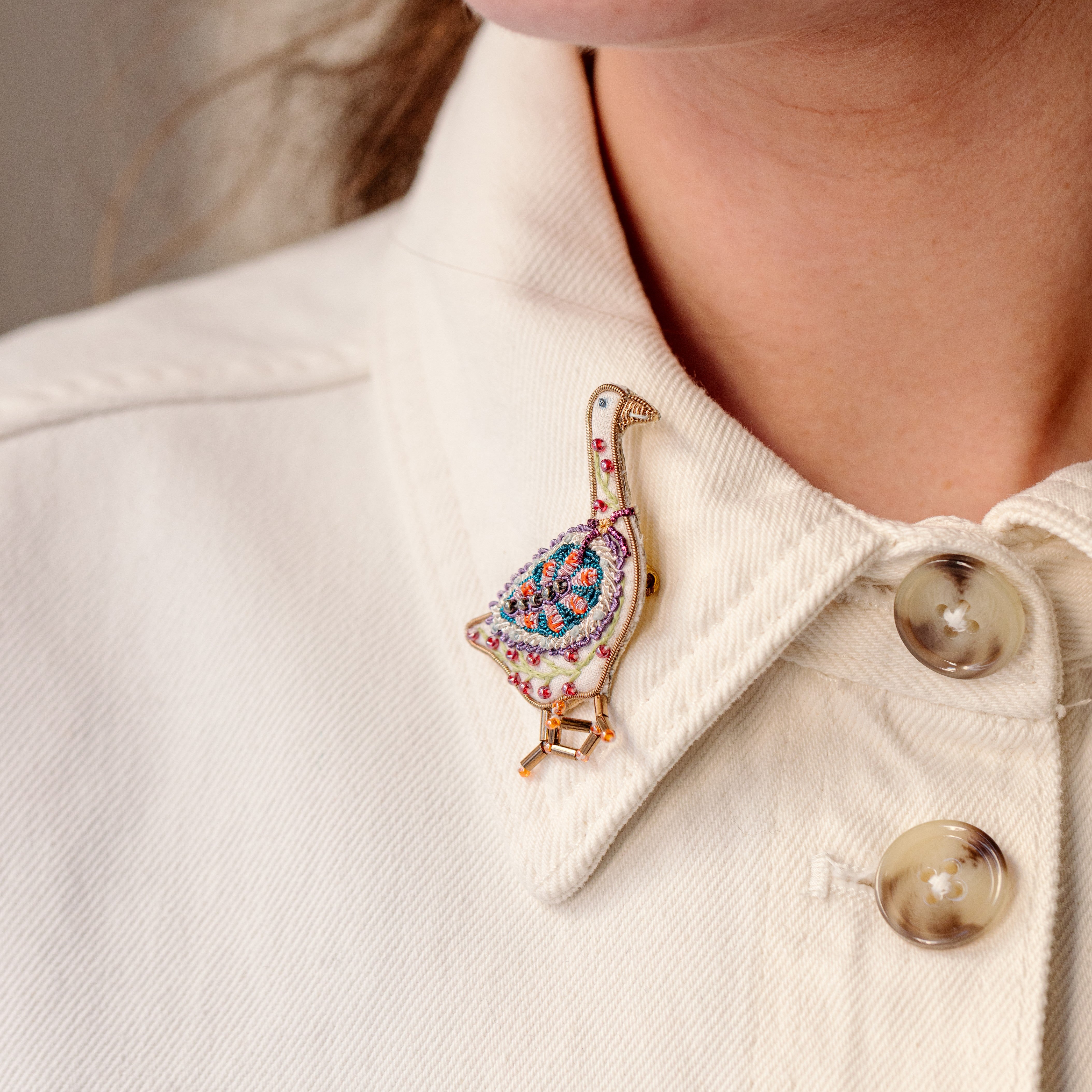 Floral Anthology Collection - The Goose Brooch