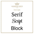 Font Menu Examples for Personalised Products