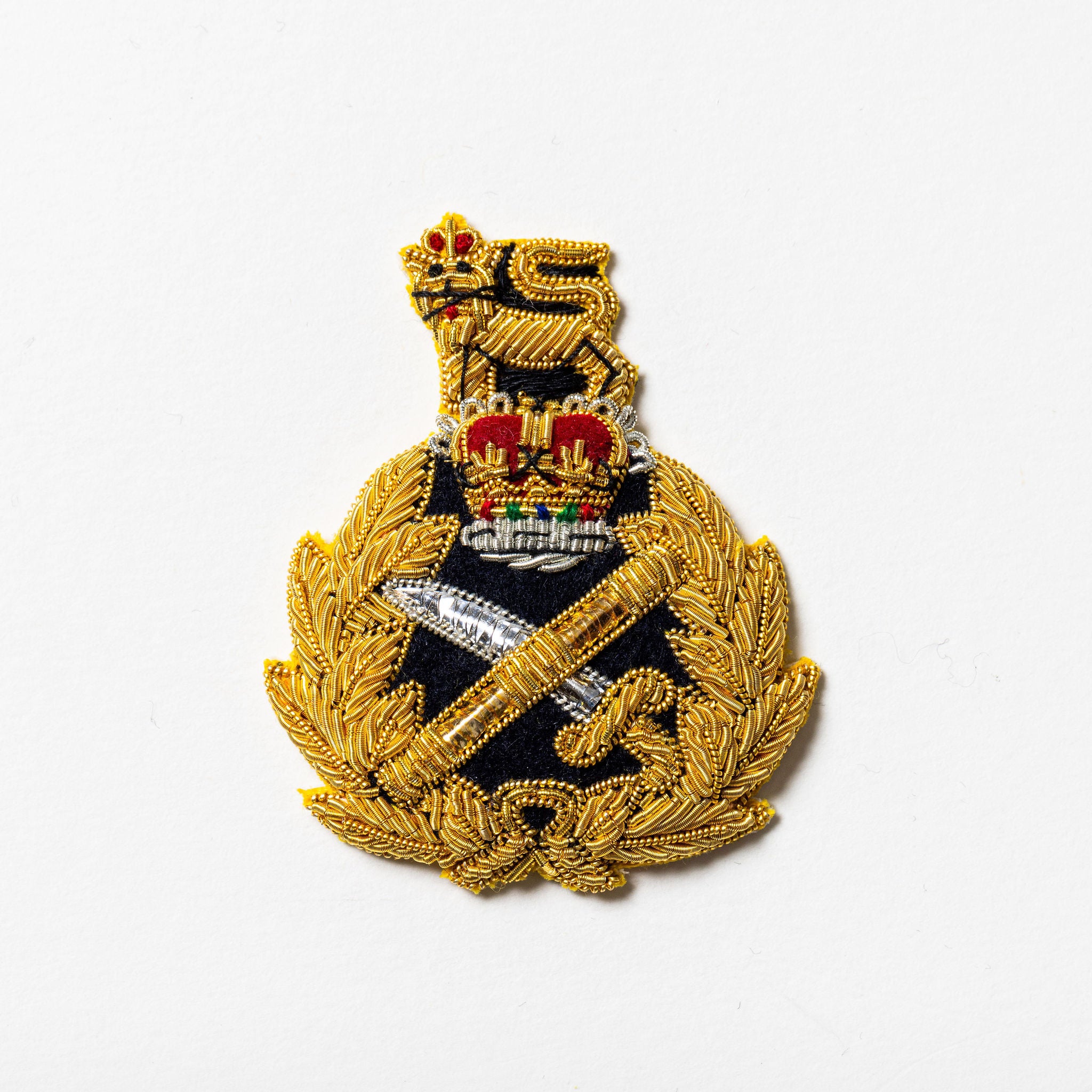 Generals Beret Badge - Black / Queens Crown