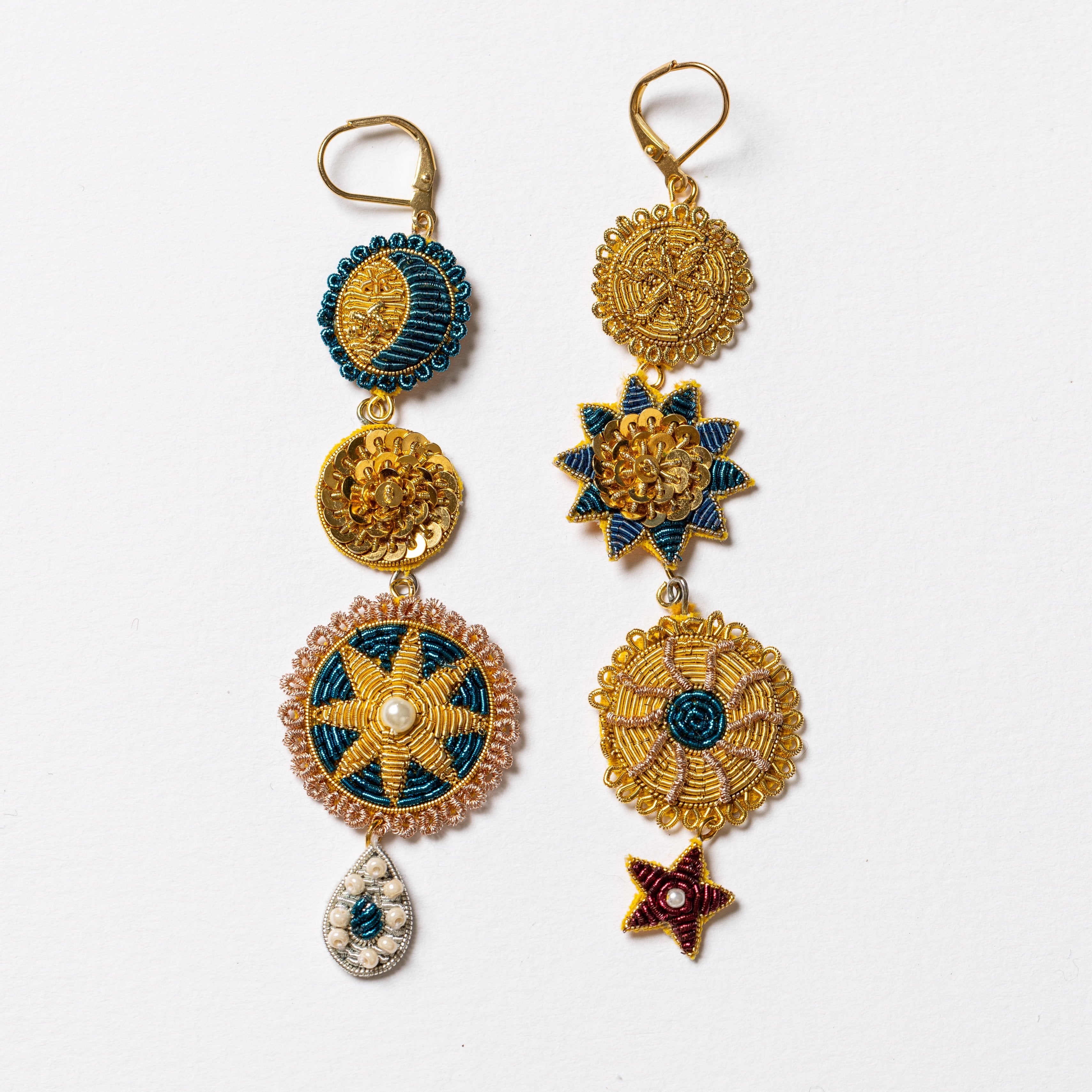 Gold Cosmic Charm Earrings (14746786627962)