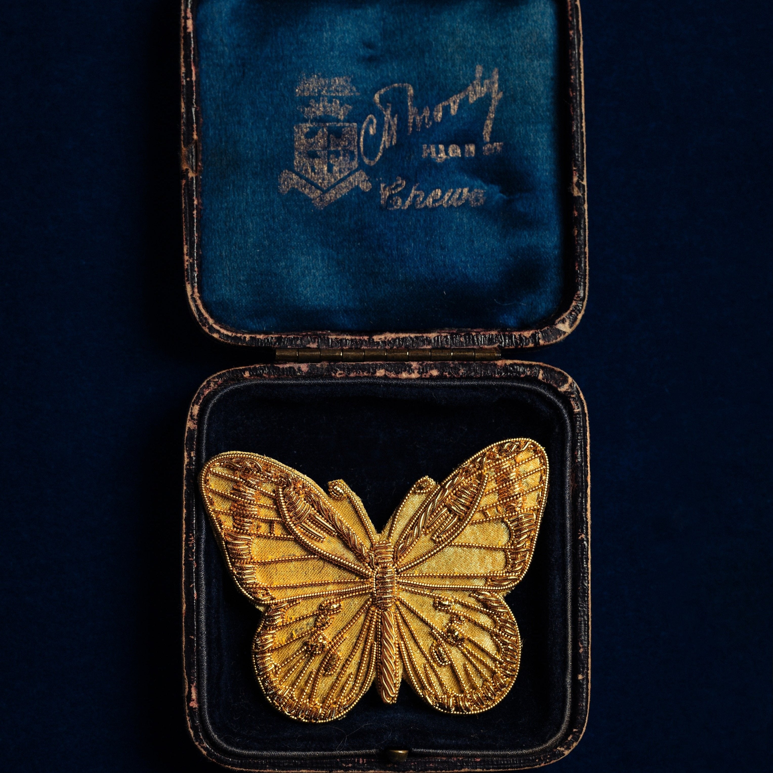 Goldwork Butterfly Brooch 