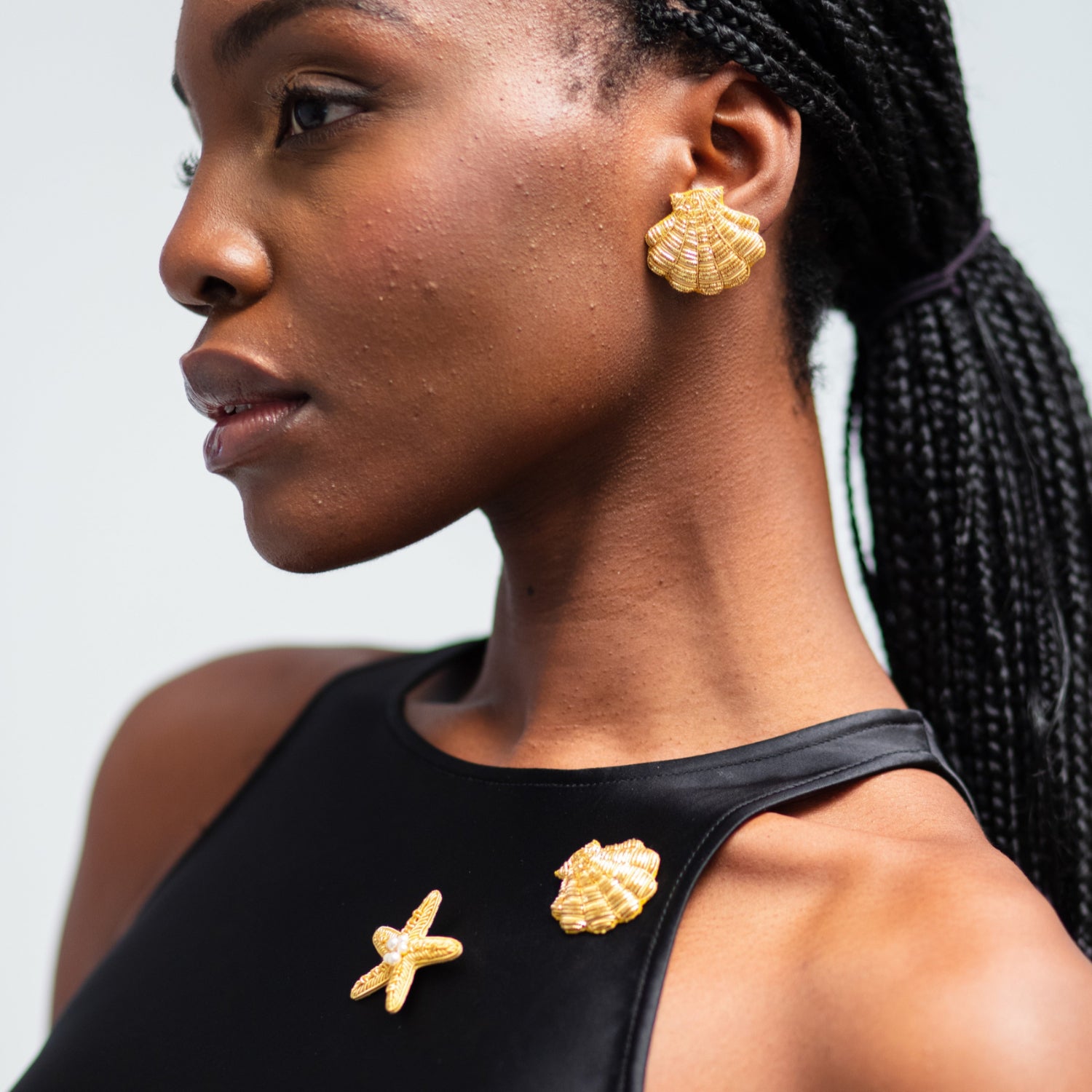 Goldwork Collection Mixed Hand Embroidered Brooches
