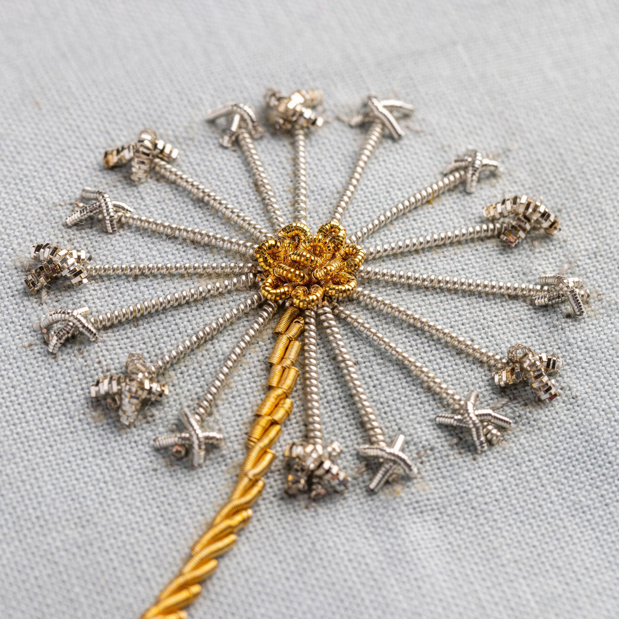 Goldwork Embroidery Taster Course - Ditsy Dandelion