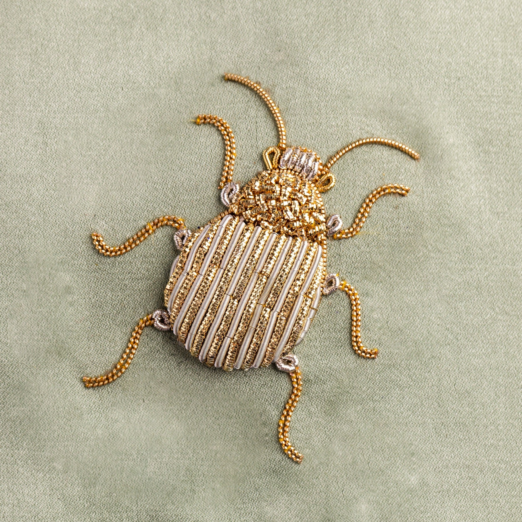 Goldwork Embroidery Taster Course - Golden Beetle