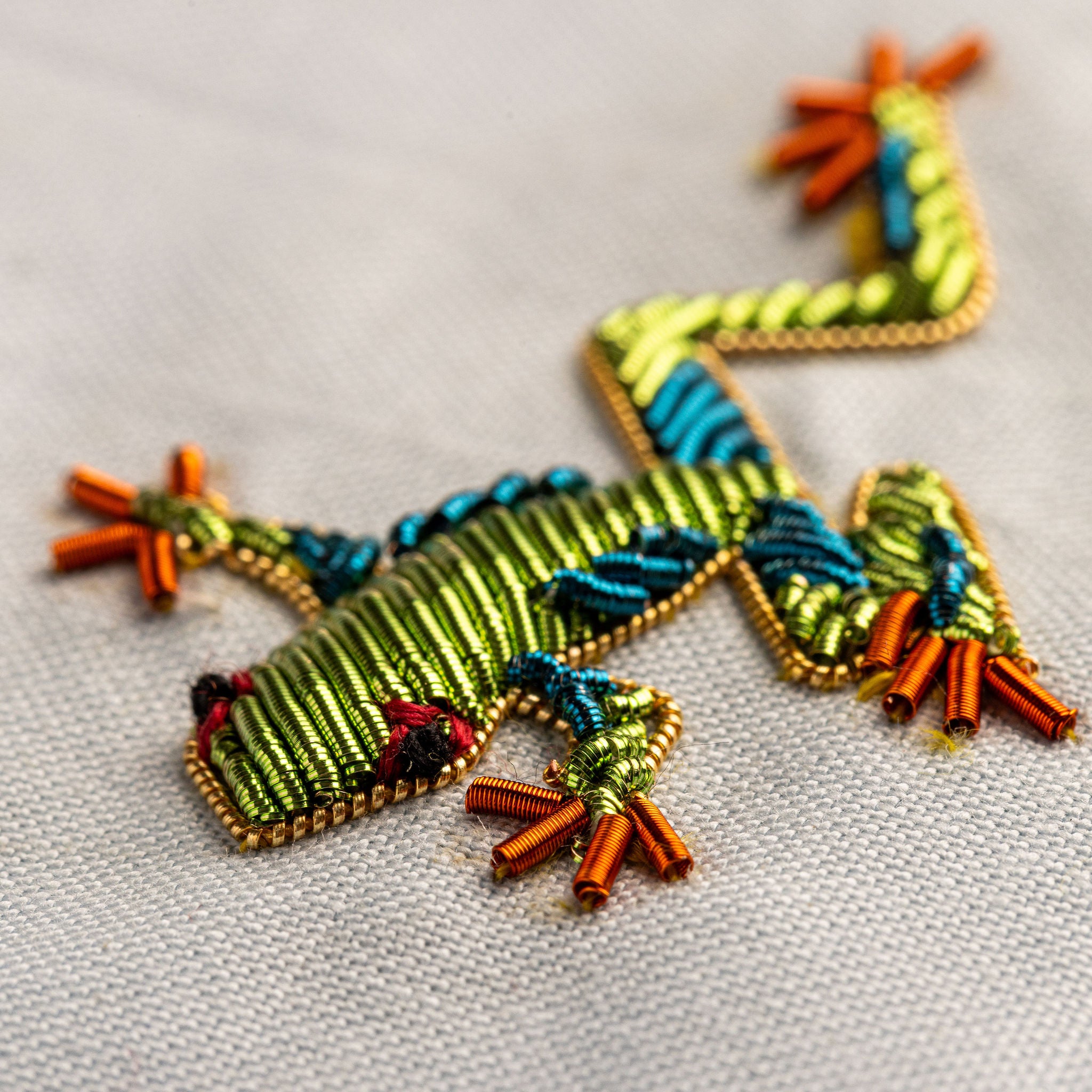 Goldwork Embroidery Taster Course - Tree Frog