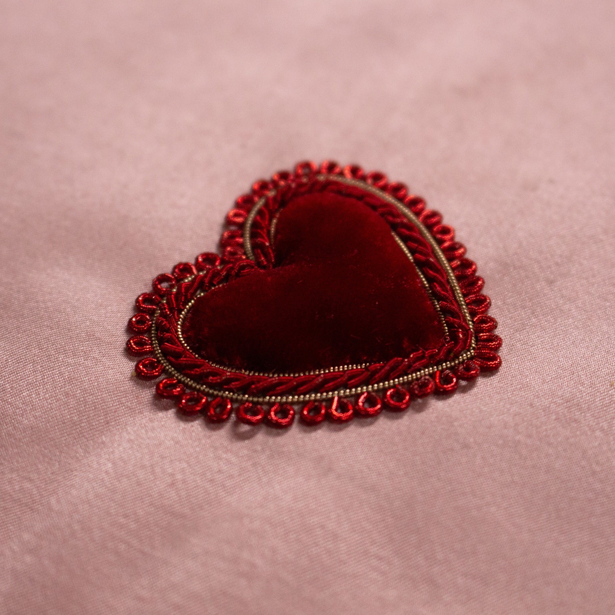 Goldwork Embroidery Taster Course - Valentines Heart