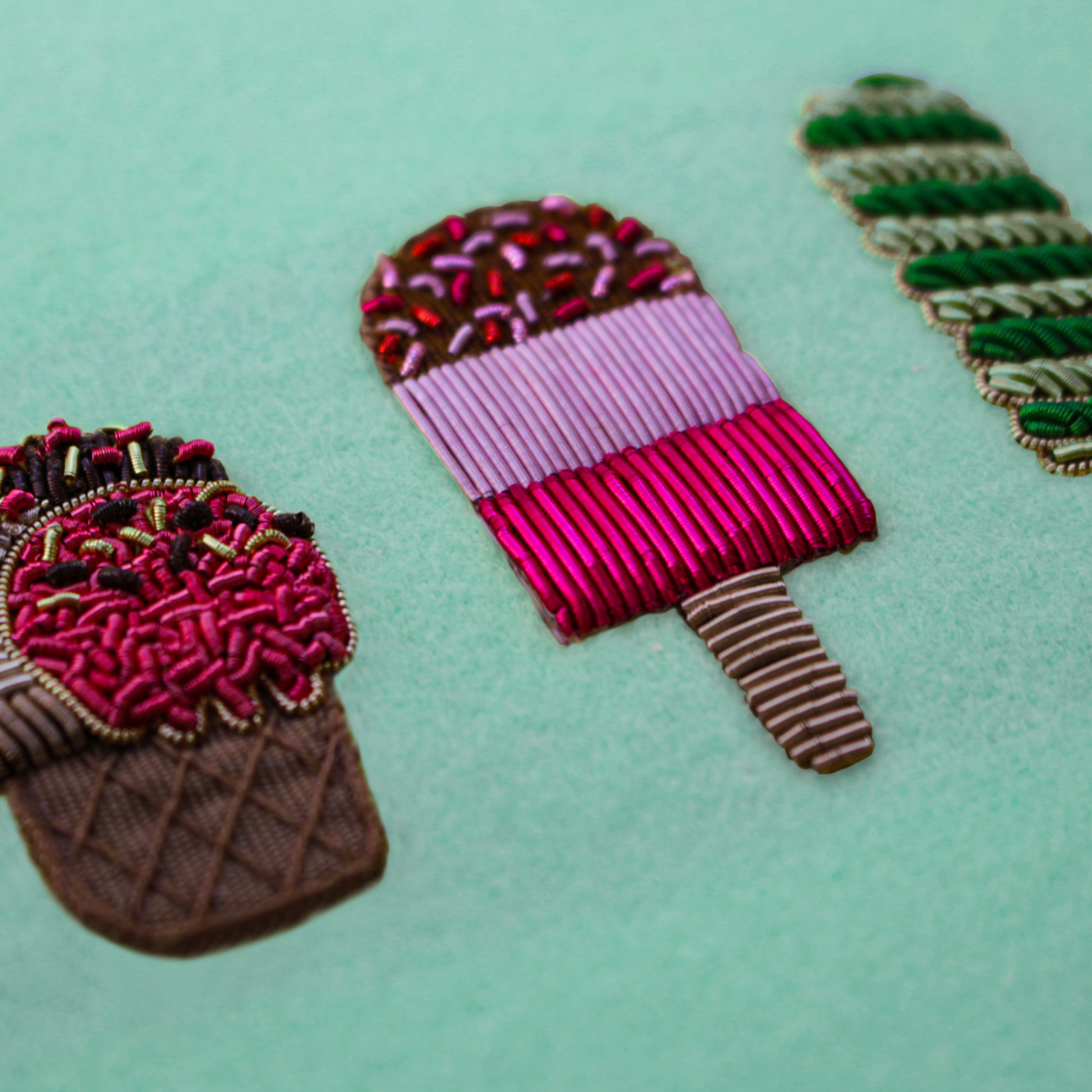 Hand & Lock School: Goldwork Ice Lollies Hand Embroidery Course