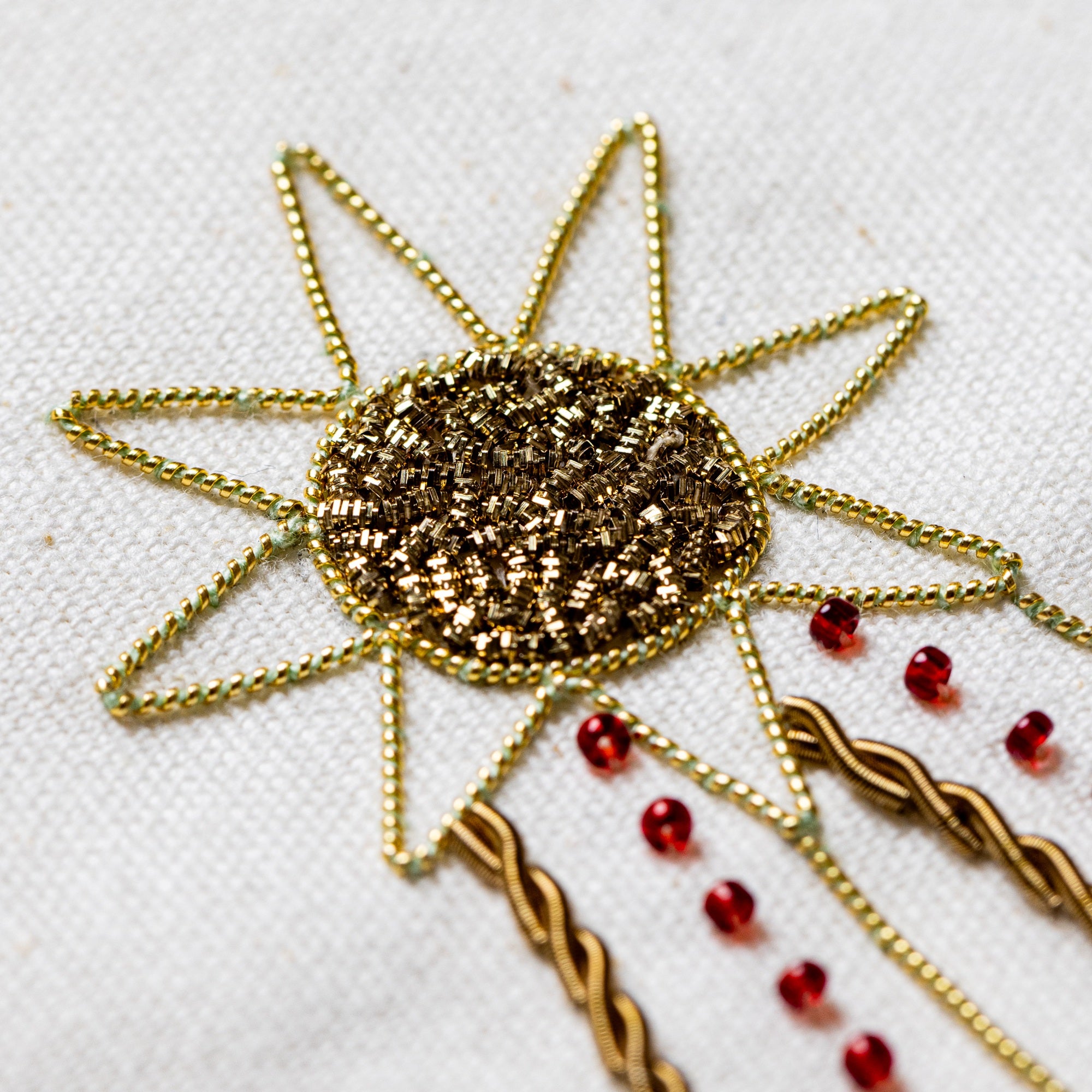 Halleys Comet Embroidery Course with Goldwork and Beading 