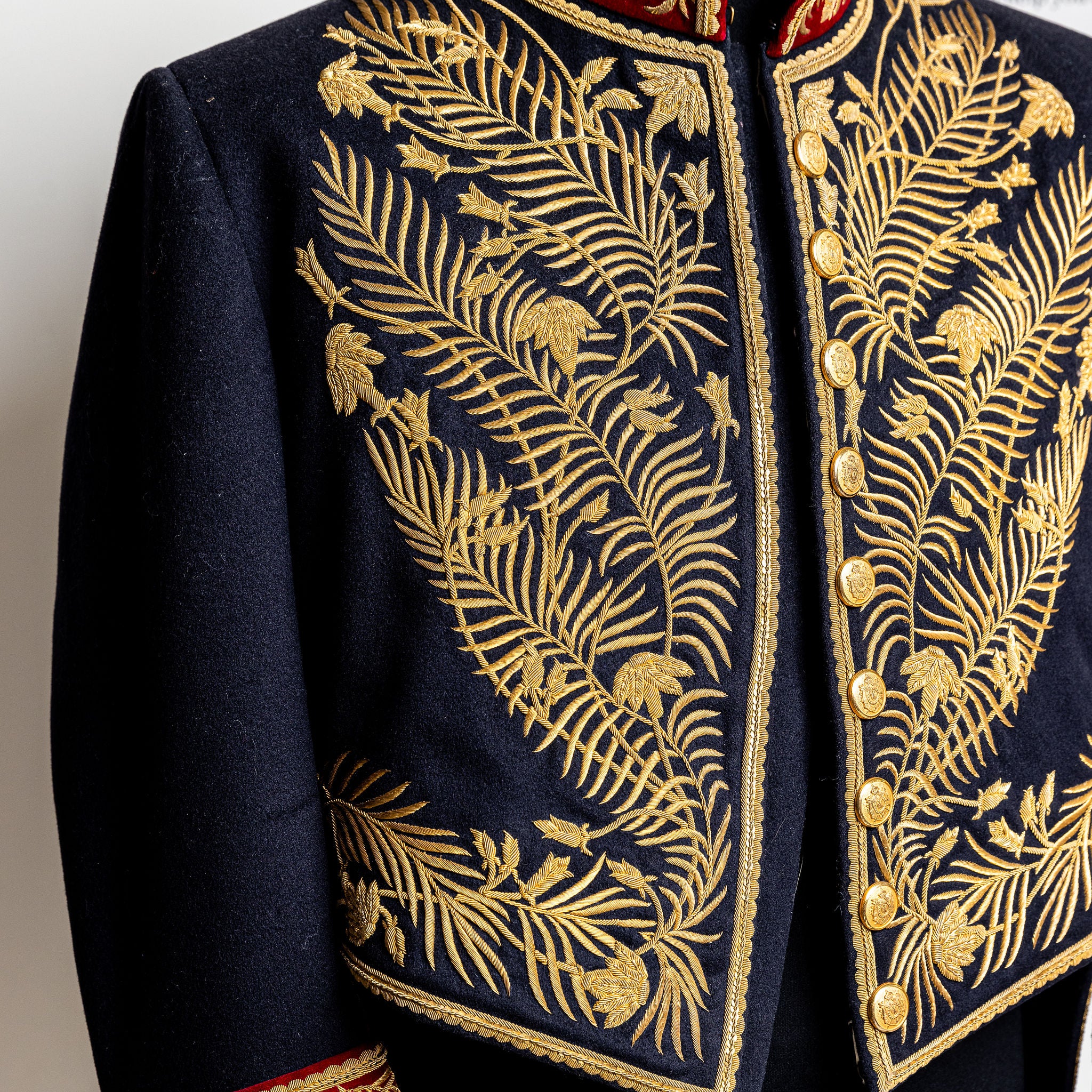 Hand & Lock Hand Embroidered Goldwork Military Jacket