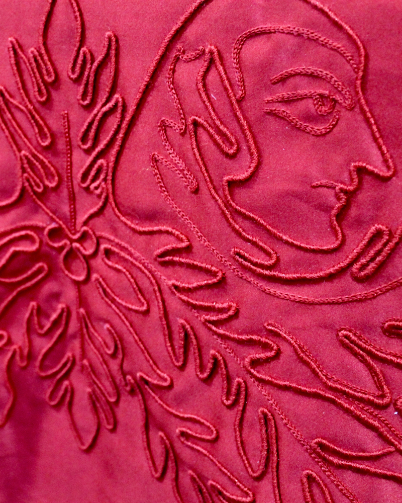 Hand and Lock - Bespoke Embroidery for Frankenstein Movie - Hand Guided Embroidery