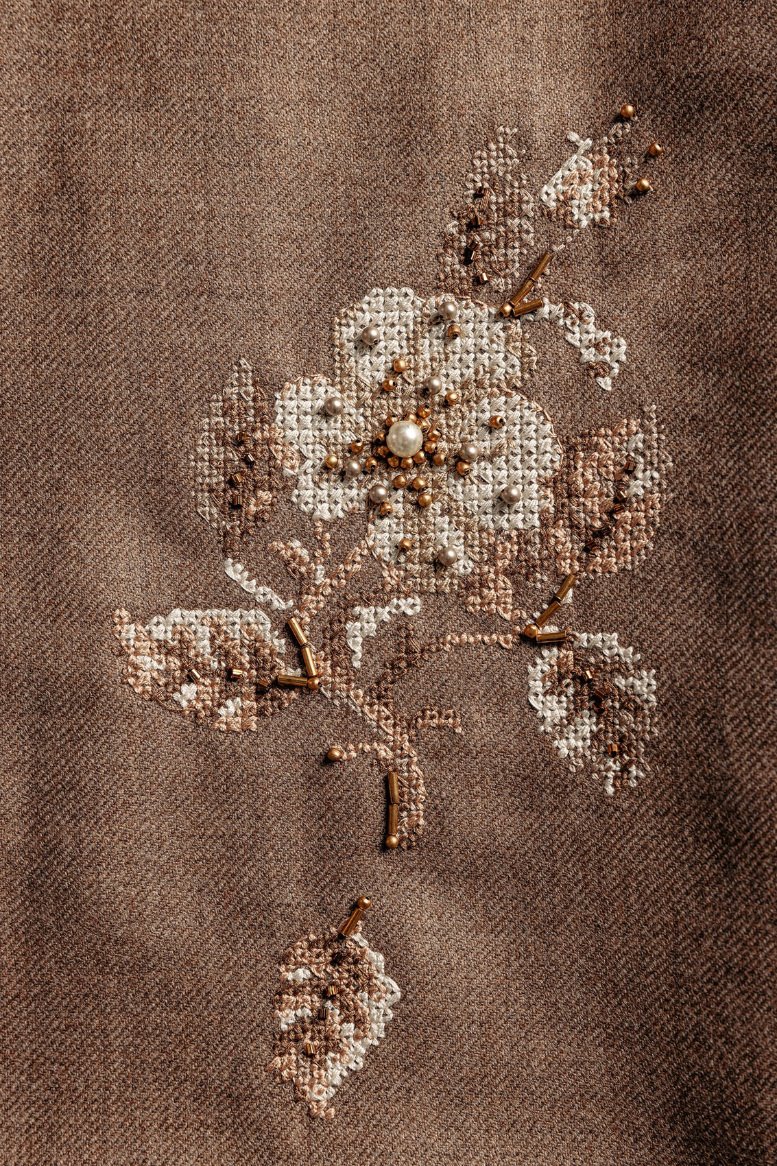 Hand and Lock - Bespoke Machine Embroidery and Hand Beading - Isabel Bay 