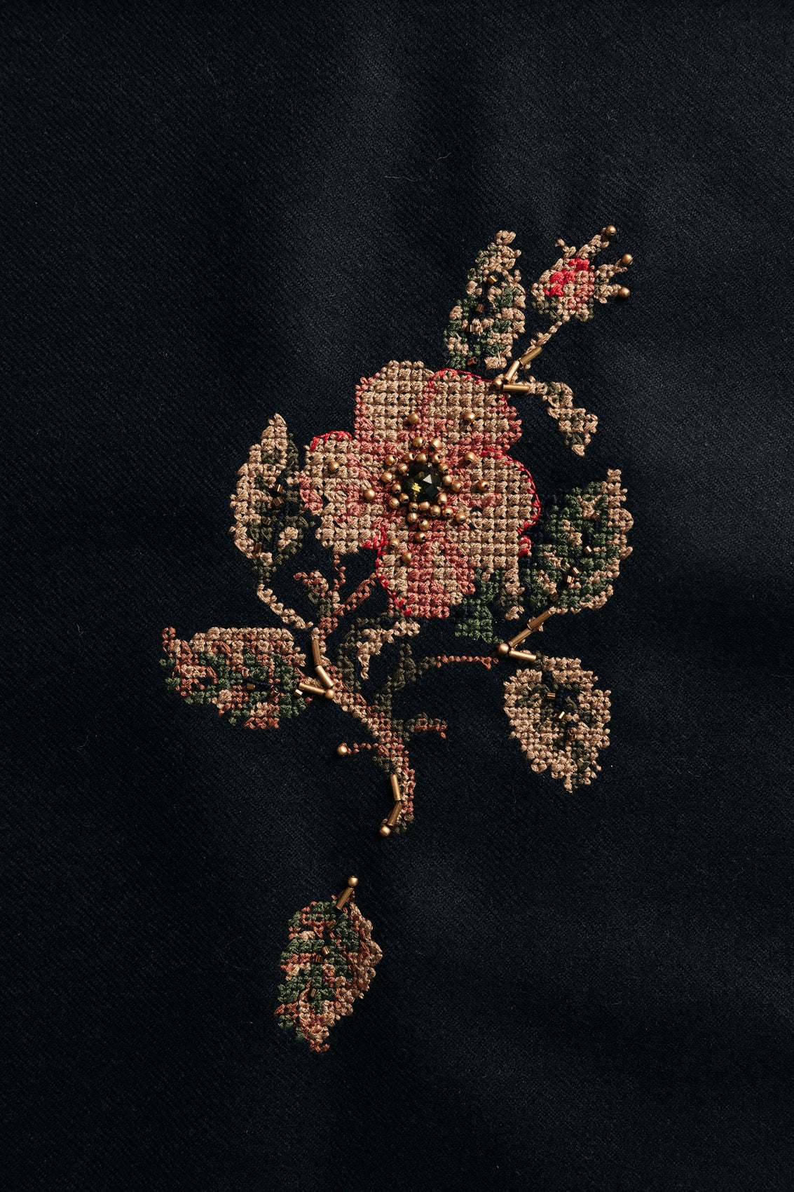 Hand and Lock - Bespoke Machine Embroidery and Hand Beading - Isabel Bay 