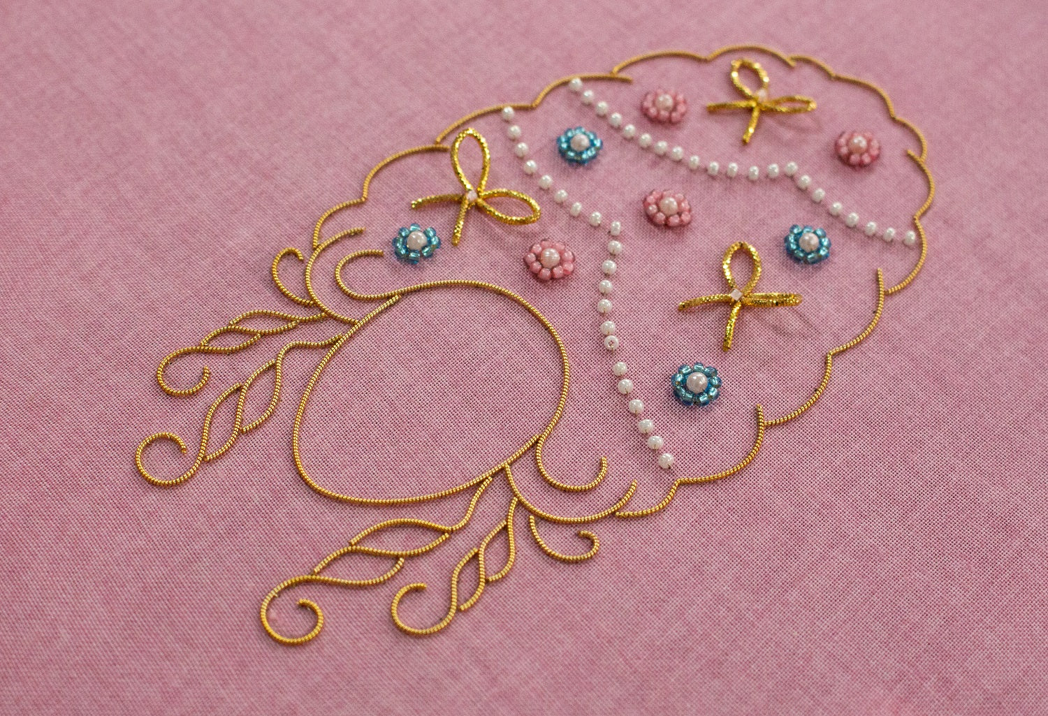 Hand and Lock School External Goldwork Embroidery Course with the V&A Museum - Marie Antoinette
