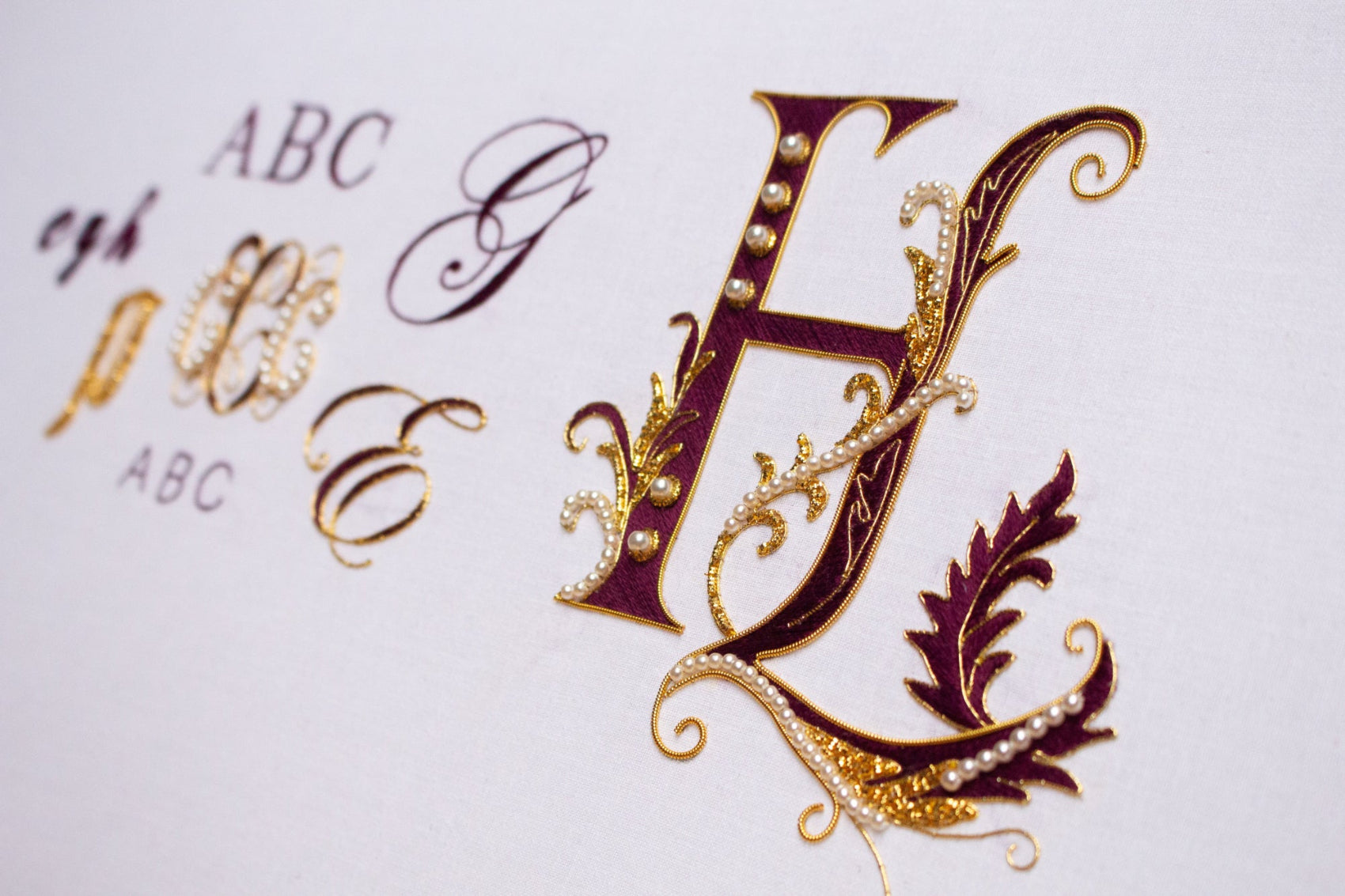 Hand and Lock School Hand Embroidery Course - Contemporary Monogramming 