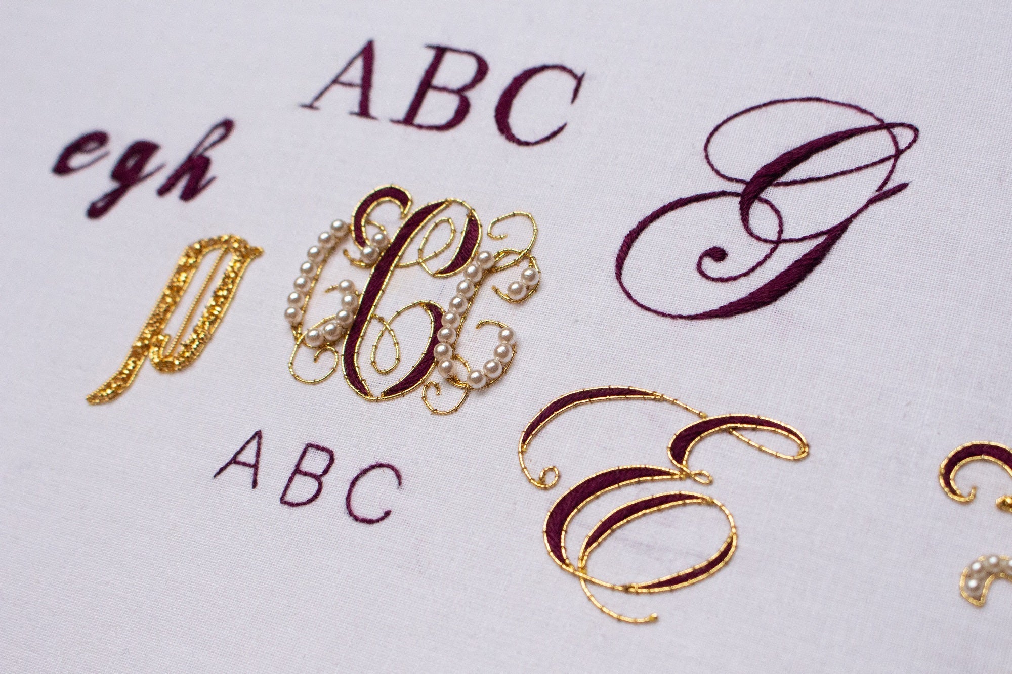 Hand and Lock School Hand Embroidery Course - Contemporary Monogramming 