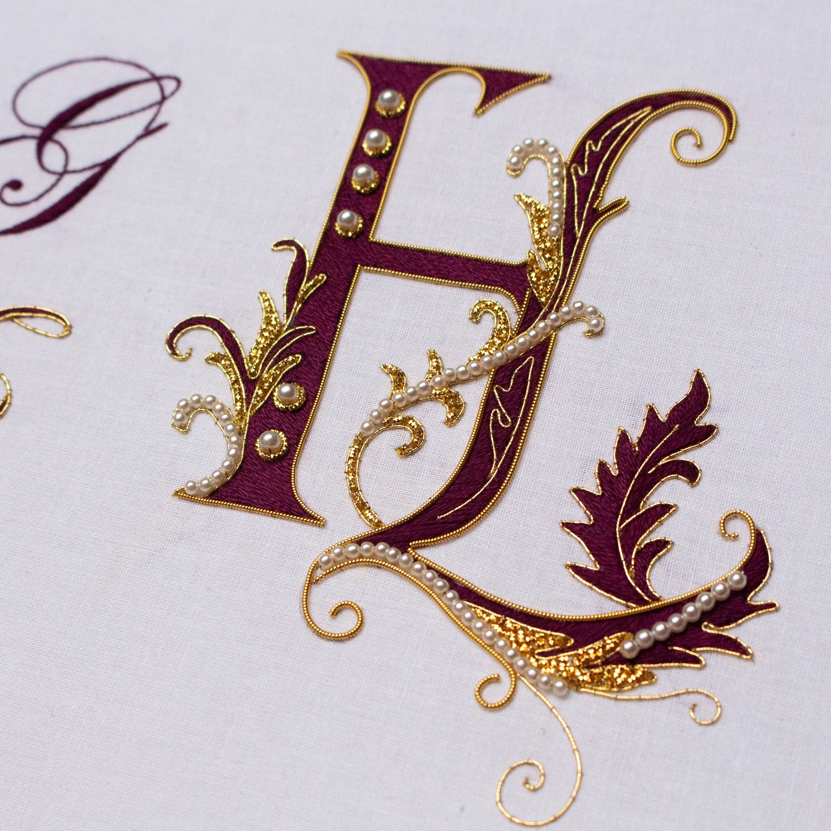 Hand and Lock School Hand Embroidery Course - Contemporary Monogramming 