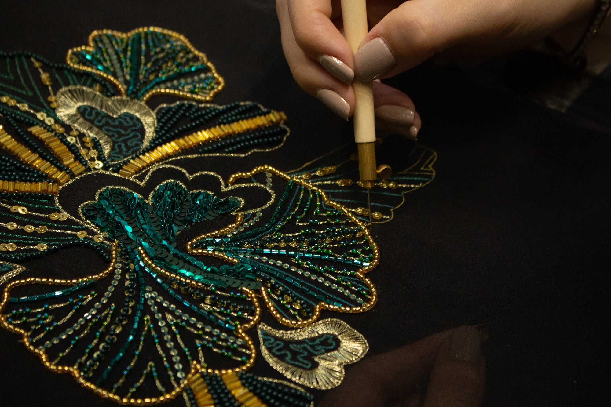 Hand and Lock School Hand Embroidery Course - Couture Tambour Beading for Fashion 