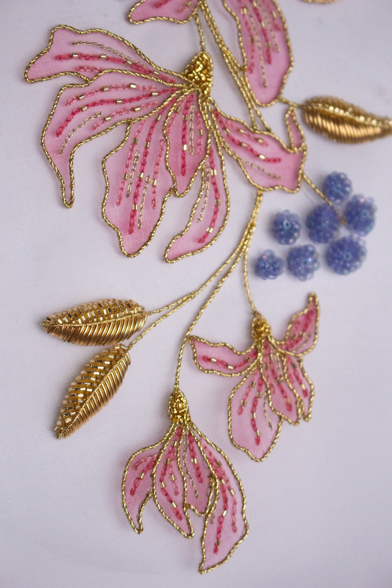 Hand and Lock School Hand Embroidery Course - Floral Painting and Embellishment 