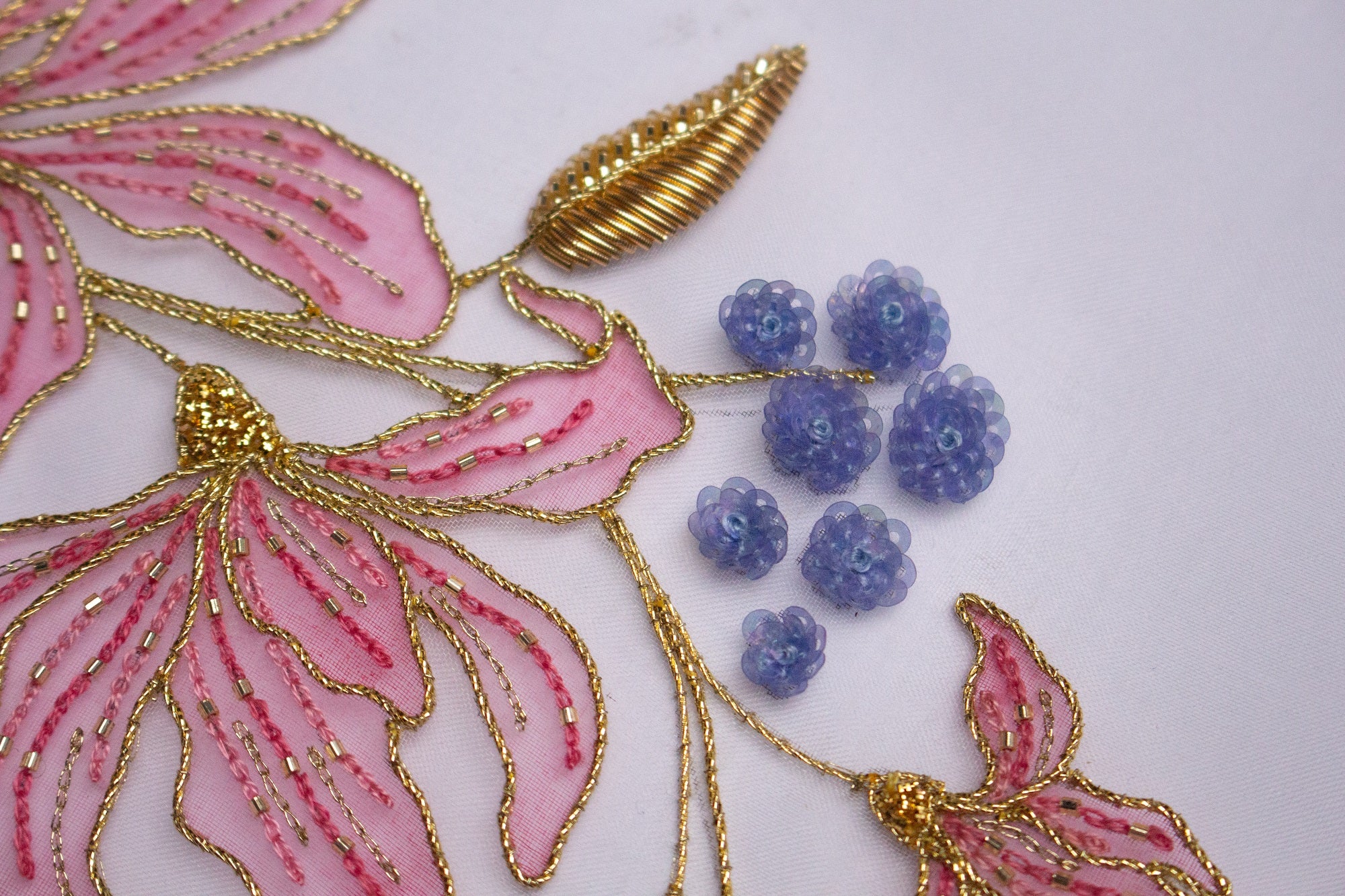 Hand and Lock School Hand Embroidery Course - Floral Painting and Embellishment 