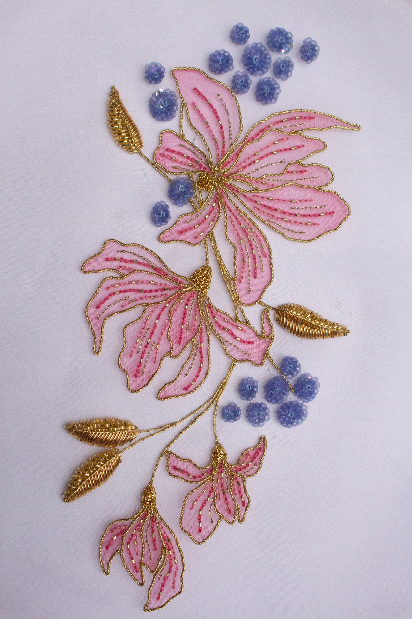 Hand and Lock School Hand Embroidery Course - Floral Painting and Embellishment 