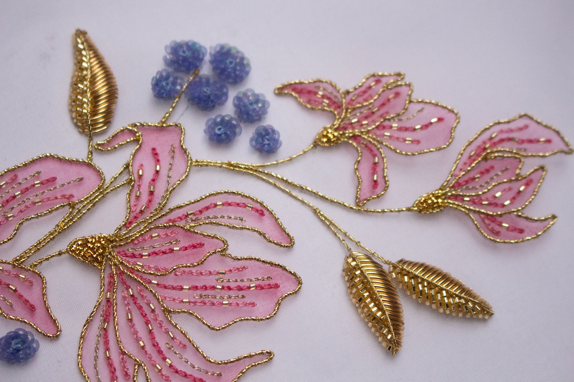 Hand and Lock School Hand Embroidery Course - Floral Painting and Embellishment 