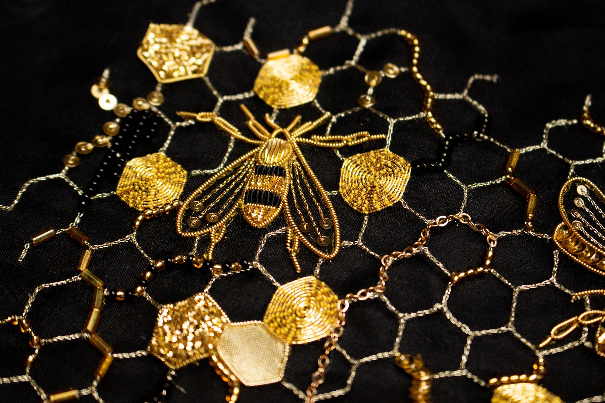 Hand and Lock School Hand Embroidery Course - Goldwork and Tambour Beehive 